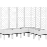 Maison Chic Cvetlično korito - Cvetlični Lonec z oporno mrežo belo 160x120x142 cm PP, (21789630) Cene