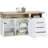 Hom`in komoda, bela, barve hrasta | Shoptok.si