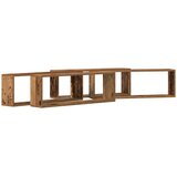 Police na zidu s policom Zidne 4 pcs Staro drvo 80 x 15 x 26 cm | shoptok.hr