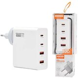 Kedo Polnilec stenski USB, 2x USB, 2x USB-C, 130W, PD+QC3.0, beli, (5000349960) Cene