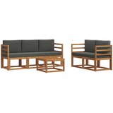  Set vanjskih sofa s jastukom 6 pcs Prirodna i antracit | Eponuda.ba