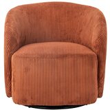 Bloomingville Oranžen fotelj z naslonom iz rebrastega žameta Pradi – | Shoptok.si