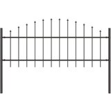 vidaXL Vrtna ograja s hoop vrhom, siva, 13,6x0,75 m, jeklo, (22015130) | Shoptok.si