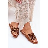 Boto Flat Women's Slippers With Decorative Buckle Leopard Luwam | Shoptok.si