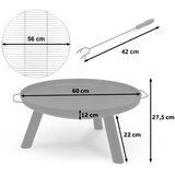  Vrtni kamin s rešetkom 60 cm Berdsen BD-881 | shoptok.hr