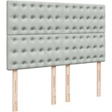  Krevet s oprugama i madracem svjetlosivi 160x200 cm baršunasti | shoptok.hr