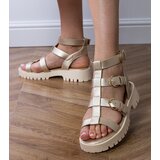 D/CEO Golden gladiator sandals fastened at the ankle Badana | ePonuda.com