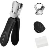 INF Ščipalnik za nohte, odporen proti brizganju, s široko odprtino Black + Silver, (21872351) | Shoptok.si