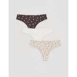 Reserved Komplet od 3 para brazilskih gaćica s visokim udjelom pamuka - bež | shoptok.hr