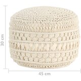  Ručno rađeni tabure s makrameom 45 x 30 cm pamučni | Eponuda.com