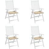 vidaXL jastuci za vrtne stolice 4 kom bež 50 x 50 x 3 cm od tkanine | shoptok.hr