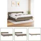The Living Store Box spring postelja z vzmetnico taupe 200x200 cm blago - Box Spring Postelja, (21737515) | Shoptok.si