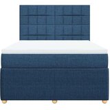  Krevet s oprugama i madracem plavi 140 x 190 cm od tkanine | shoptok.hr