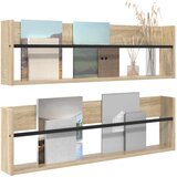  Polica za časopise Zidne 2 pcs Sonoma hrast 100 x 12 x 30 cm | shoptok.hr