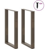  Noge za barski stol U-oblik 2 kom Prirodni čelik 60 x (90-91) cm Čelik | Eponuda.com