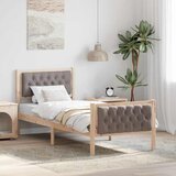  Krevetna konstrukcija Sivo-smeđa 80 x 200 cm Čvrsto borovo drvo | Eponuda.com