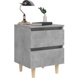  Nočna omarica z nogami iz borovine betonsko siva 40x35x50 cm, (20623985) | Shoptok.si