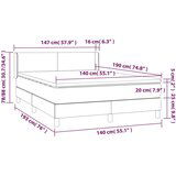  S oprugama i madracem crni 140 x 190 cm od tkanine | shoptok.hr