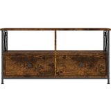 TV omarica dimljeni hrast 90x33x45 cm inženirski les in železo, (20734766) | Shoptok.si