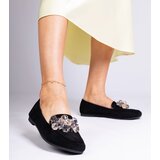 Gemre Black moccasins decorated with Saredo crystals Cijene