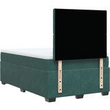 vidaXL Box spring postelja z vzmetnico temno zelena 120x200 cm žamet | Shoptok.si
