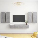 The Living Store Komplet TV omaric 6-delni betonsko siva iverna plošča - Komplet TV Omaric, (21434438) | Shoptok.si