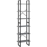 Police za pohranu sive 60 x 30 x 210 cm od masivne borovine | shoptok.hr