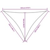  Jedro protiv sunca od tkanine trokutasto 2,5x2,5x3,5 m plavo | shoptok.hr
