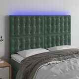  The Living Store LED posteljno vzglavje temno zeleno 144x5x118/128 cm žamet - LED Vzglavje, (21487937) | Shoptok.si