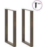  Noge za barski stol U-oblik 2 kom Prirodni čelik 60 x (100-101) cm Čelik | shoptok.hr