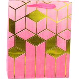  Paper Gift Bag Geometric Patterns Gold 32 x 26 x 12 cm | Shoptok.si