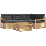  Set vanjskih sofa 6 kom. Bijela i antracit Poliester | shoptok.hr