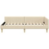  Kutni okvir kreveta Krema 90 x 200 cm tkanina | shoptok.hr