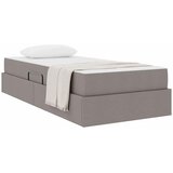  s madracem i skladištem Sivo-smeđa 90 x 190 cm Poliester | shoptok.hr