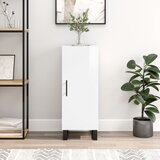 vidaXL Komoda visok sijaj bela 34,5x34x90 cm inženirski les | Shoptok.si