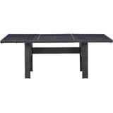  Vrtni blagovaonski stol crni 200x100x74 cm staklo i poliratan | shoptok.hr