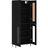  Visoka komoda crni 69 5x34x180 cm konstruirano drvo | shoptok.hr