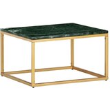 vidaXL Klubska mizica zelena 60x60x35 cm kamen z marmorno teksturo | Shoptok.si