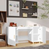 Radni stol bijeli 140 x 50 x 75 cm od konstruiranog drva | shoptok.hr