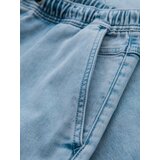 Ombre Men's short denim shorts with decorative stitching - light blue | shoptok.hr