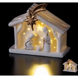 Ad trend Sveta družina, jaslice z led lučko 15x7,5xh15cm / bela / keramika, (5000267370) Cene