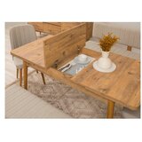 Hanah home vina 02 1005 atlantic pine cream (produživi trpezarijski sto, stolice i konzola (5 komada)) | ePonuda.com