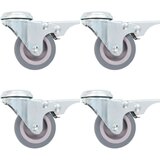 vidaXL Gibljiva kolesa z luknjo za sornik in zavorami 4 kosi 50 mm | Shoptok.si