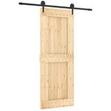  Klizna vrata s priborom za montažu 80 x 210 cm masivna borovina | shoptok.hr