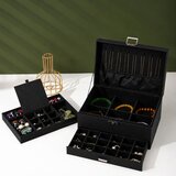  Elegantna kutija za nakit 24,5 x 17 x 11,5 cm - crna | shoptok.hr