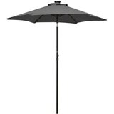  Vrtni suncobran s LED svjetlima antracit 200x211 cm aluminijski | shoptok.hr
