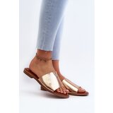 EVENTO PE1 Women's Eco Leather Flat Sandals Golden Maliha | shoptok.hr