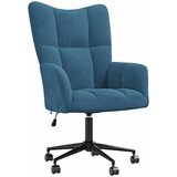  Stolica za opuštanje plava baršunasta | shoptok.hr
