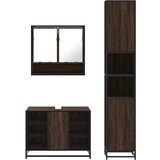 vidaXL 3-dijelni set kupaonskog namještaja boja smeđeg hrasta drveni | shoptok.hr