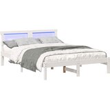  Krevetna konstrukcija Bijelo 140 x 190 cm Masivna borovina | Eponuda.com
